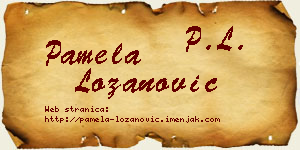 Pamela Lozanović vizit kartica